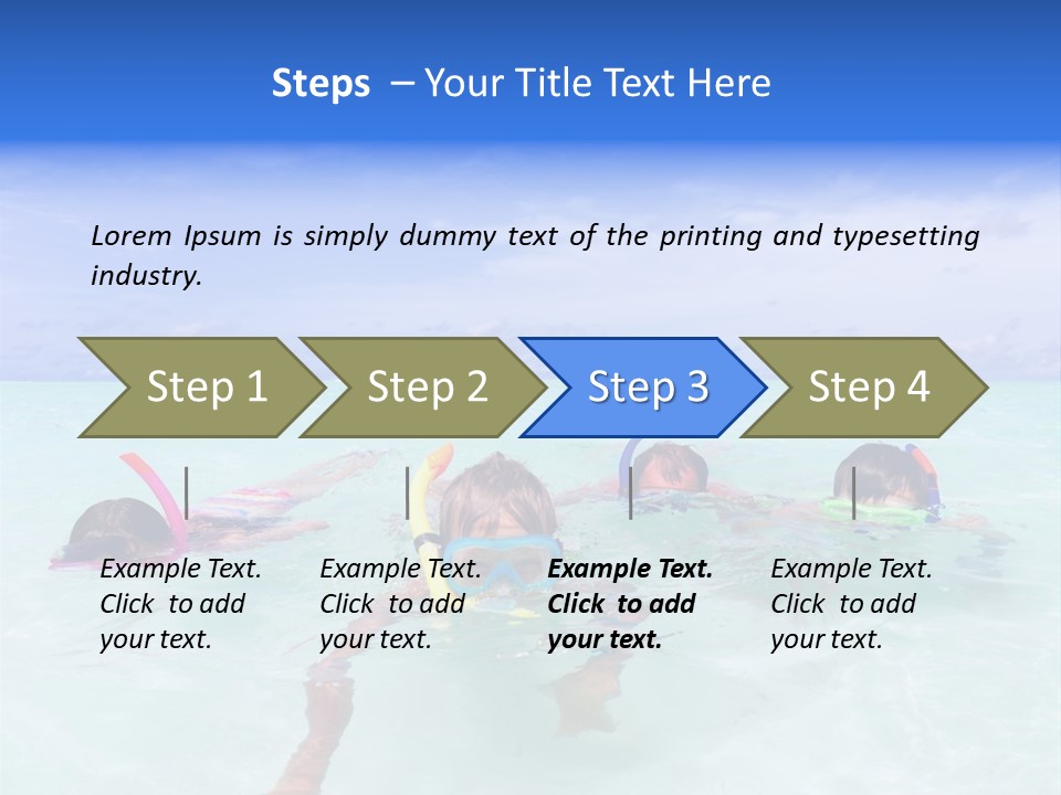 Wet Water Snorkeling PowerPoint Template