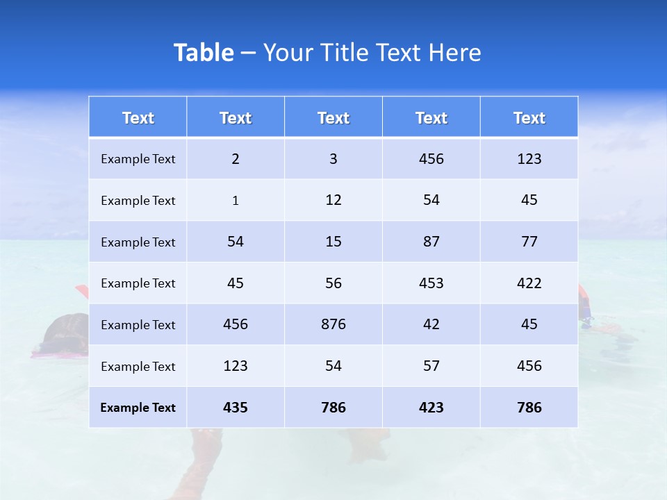 Wet Water Snorkeling PowerPoint Template