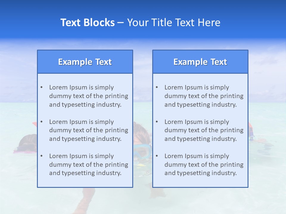 Wet Water Snorkeling PowerPoint Template