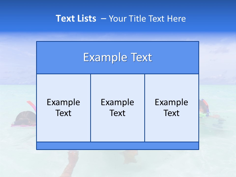 Wet Water Snorkeling PowerPoint Template