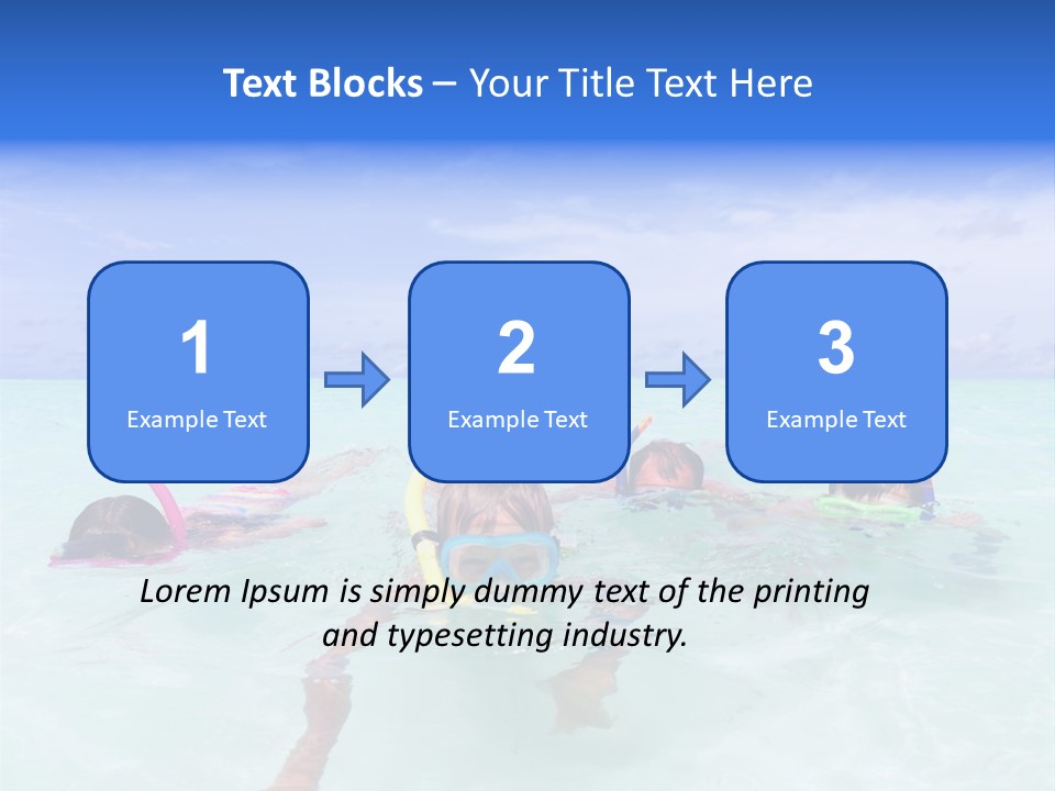 Wet Water Snorkeling PowerPoint Template