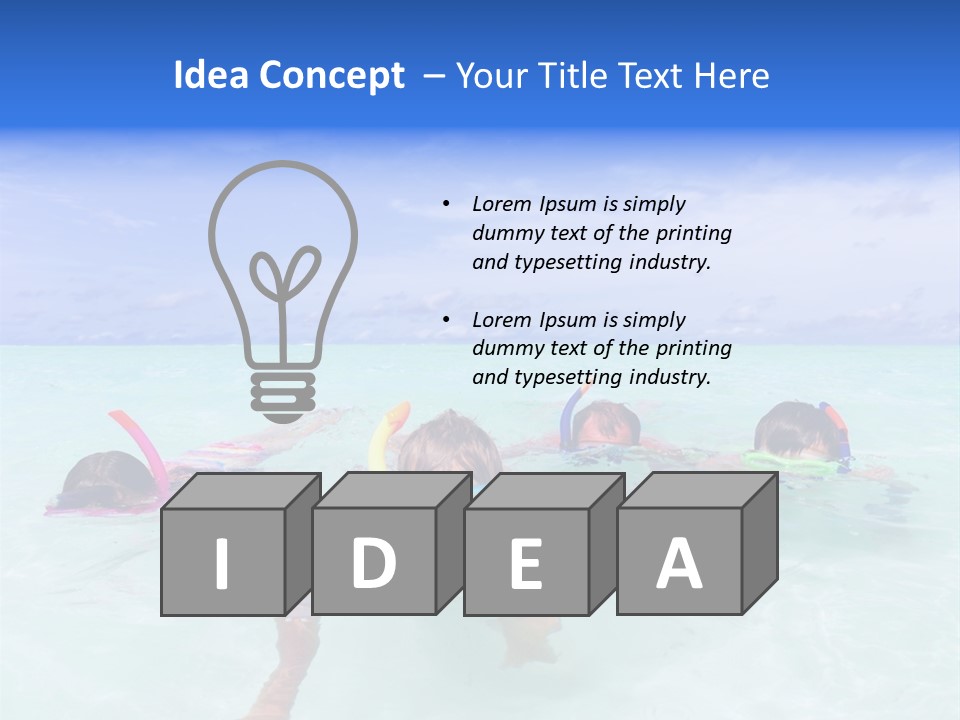 Wet Water Snorkeling PowerPoint Template