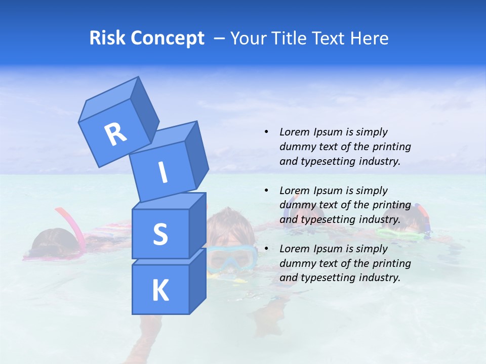 Wet Water Snorkeling PowerPoint Template