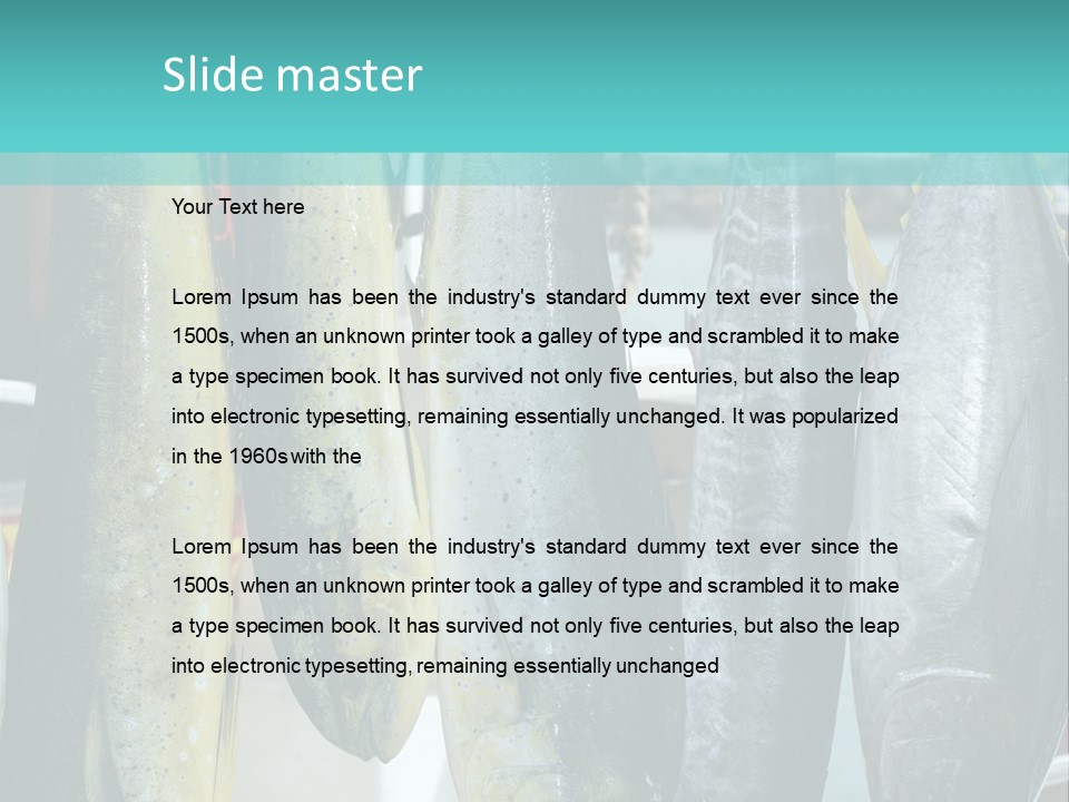 Rainbow Yellowtail Elagatis Bipinnulata Pelagic PowerPoint Template