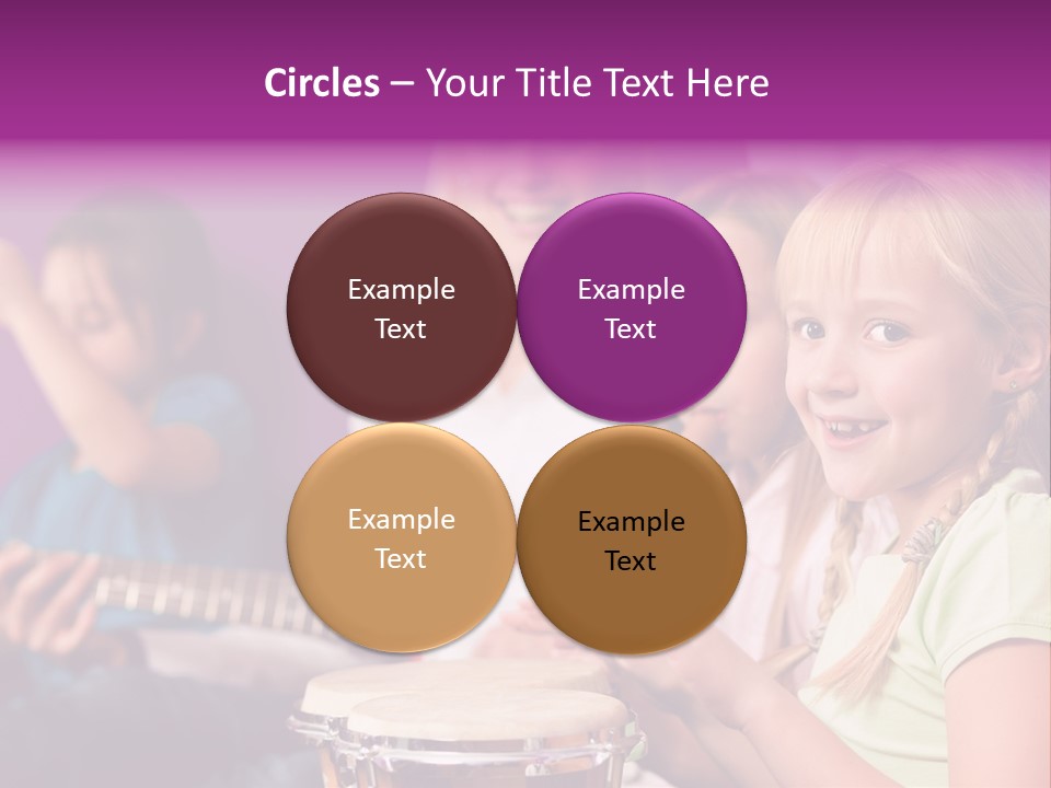 A Group Of Young Children Sitting Next To Each Other PowerPoint Template