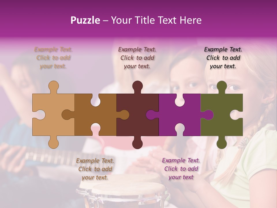 A Group Of Young Children Sitting Next To Each Other PowerPoint Template