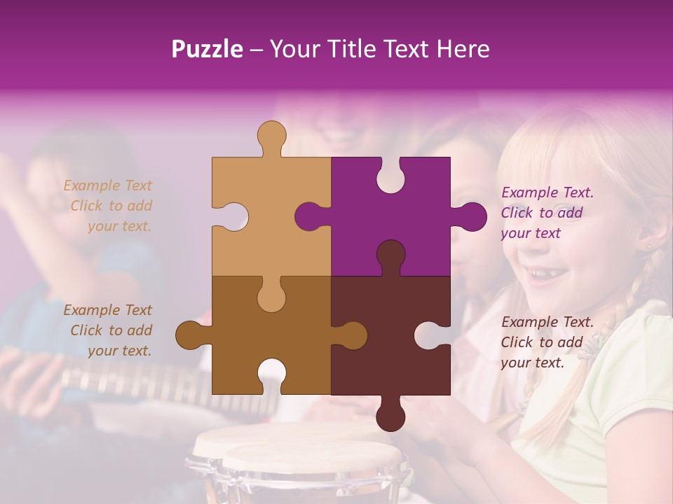 A Group Of Young Children Sitting Next To Each Other PowerPoint Template