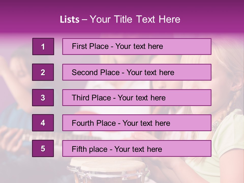 A Group Of Young Children Sitting Next To Each Other PowerPoint Template