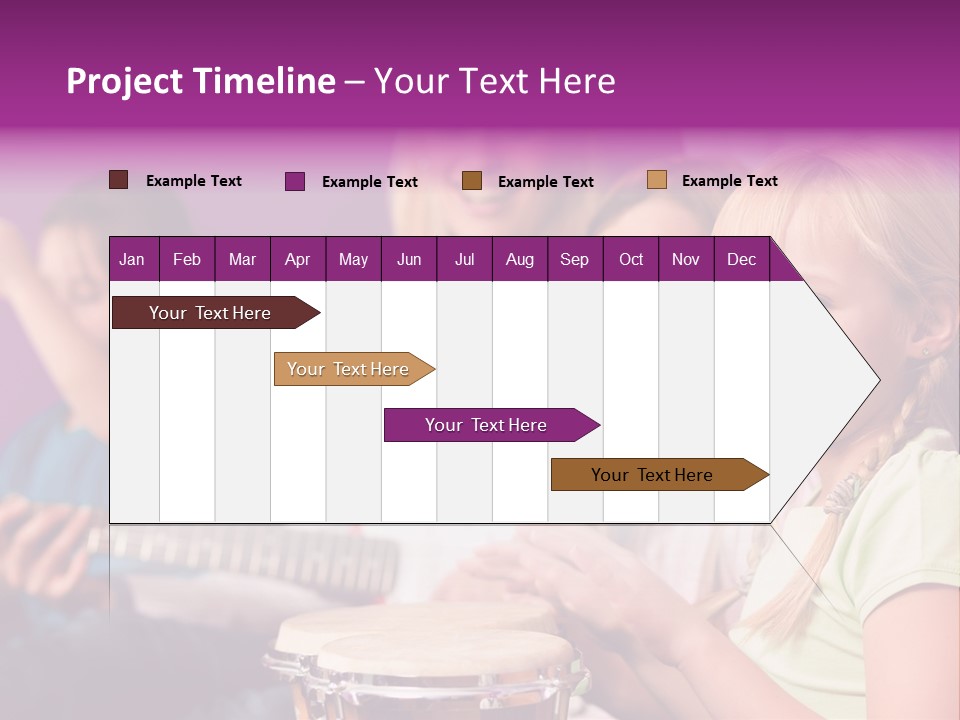 A Group Of Young Children Sitting Next To Each Other PowerPoint Template