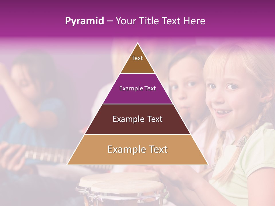 A Group Of Young Children Sitting Next To Each Other PowerPoint Template