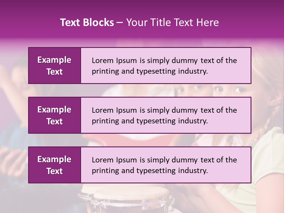 A Group Of Young Children Sitting Next To Each Other PowerPoint Template