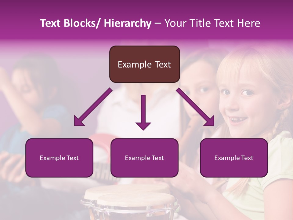 A Group Of Young Children Sitting Next To Each Other PowerPoint Template