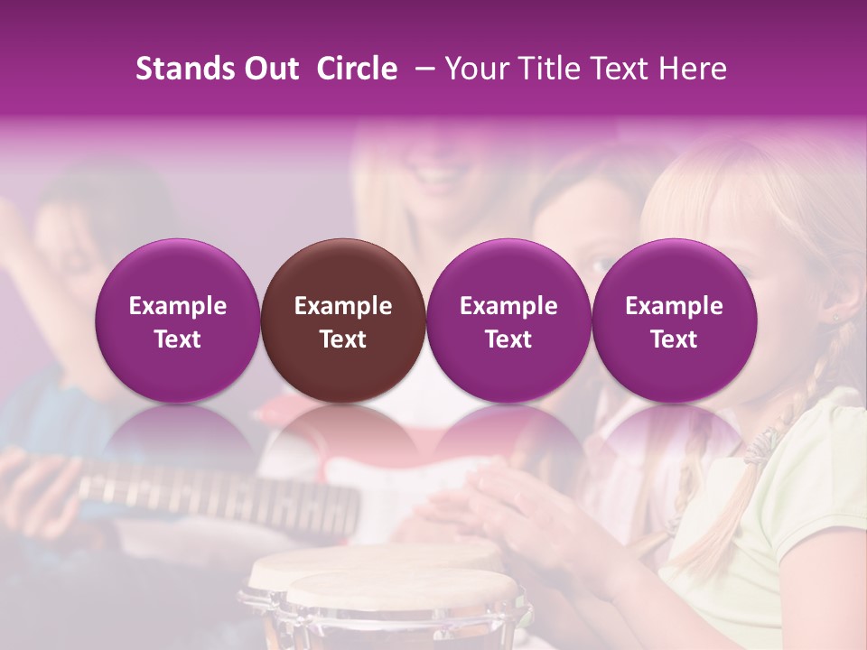 A Group Of Young Children Sitting Next To Each Other PowerPoint Template