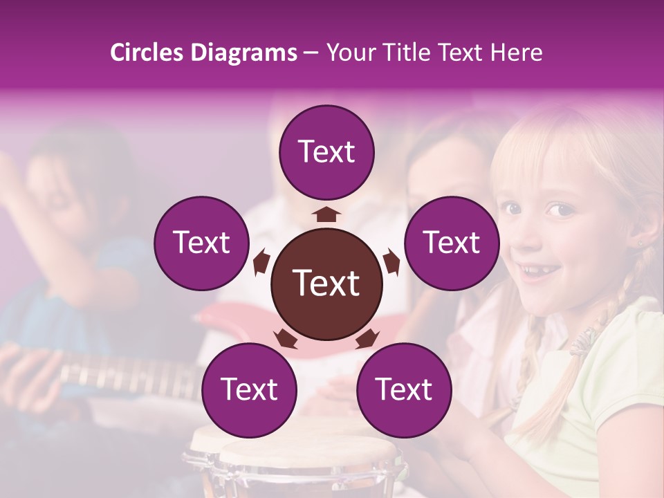 A Group Of Young Children Sitting Next To Each Other PowerPoint Template