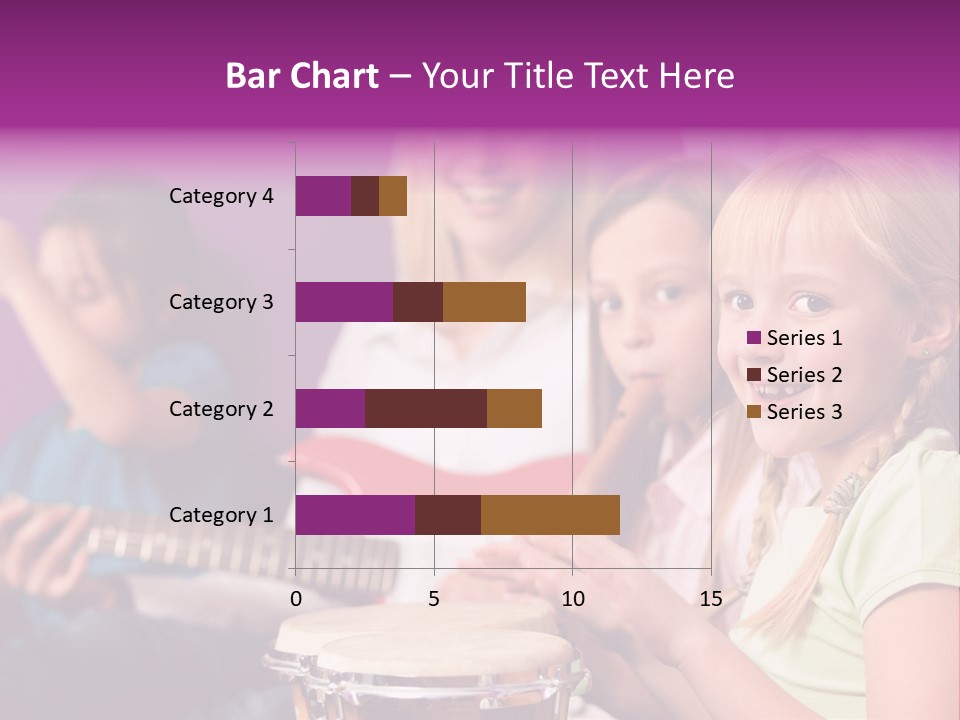 A Group Of Young Children Sitting Next To Each Other PowerPoint Template