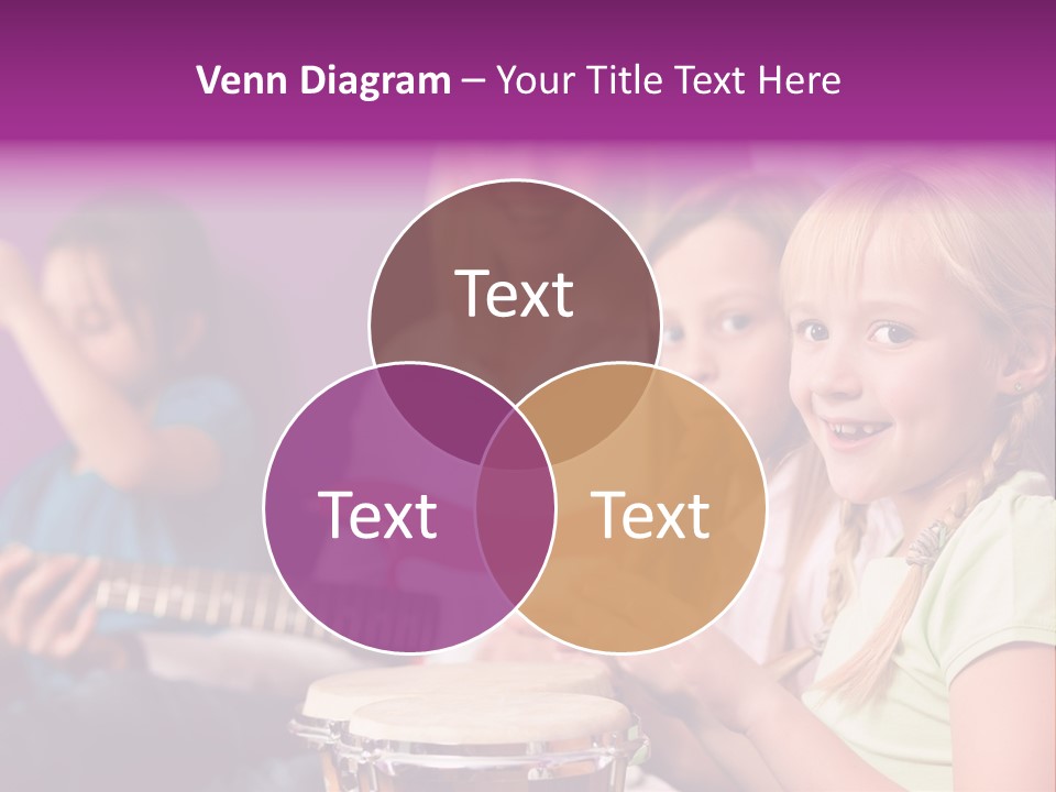 A Group Of Young Children Sitting Next To Each Other PowerPoint Template