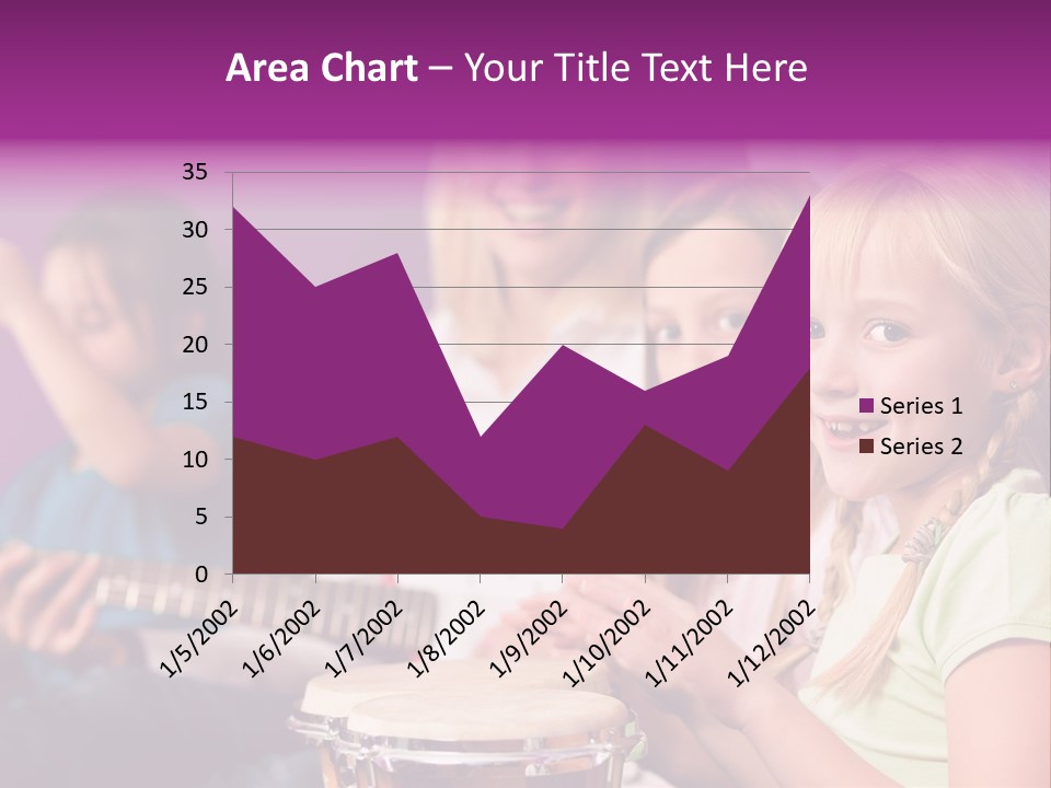 A Group Of Young Children Sitting Next To Each Other PowerPoint Template