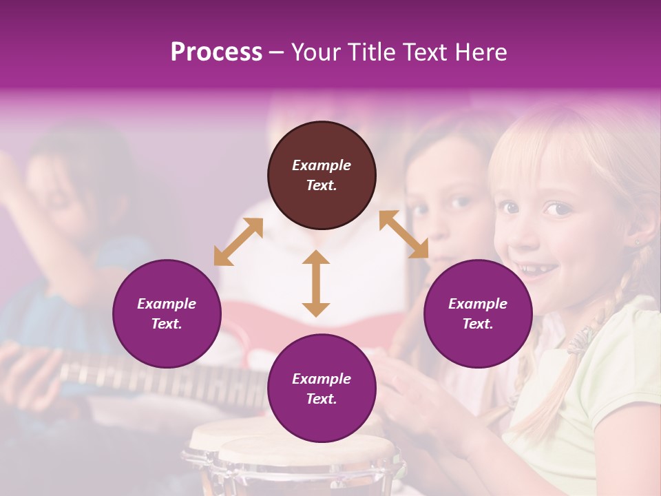 A Group Of Young Children Sitting Next To Each Other PowerPoint Template