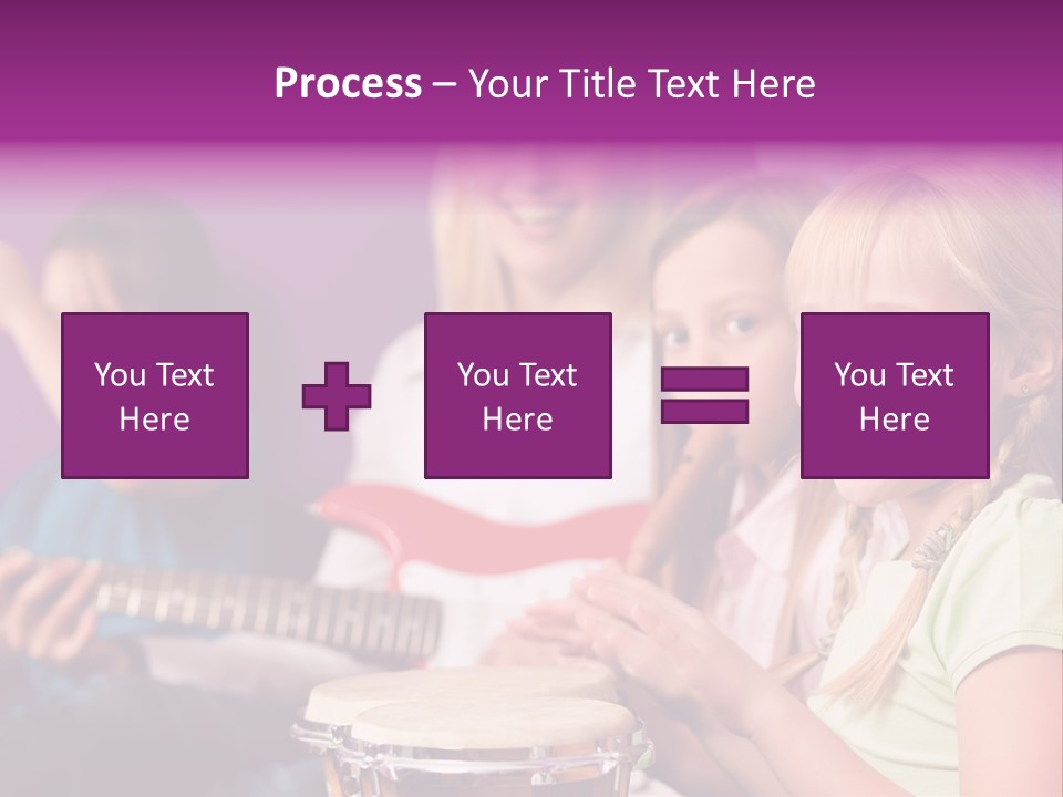 A Group Of Young Children Sitting Next To Each Other PowerPoint Template