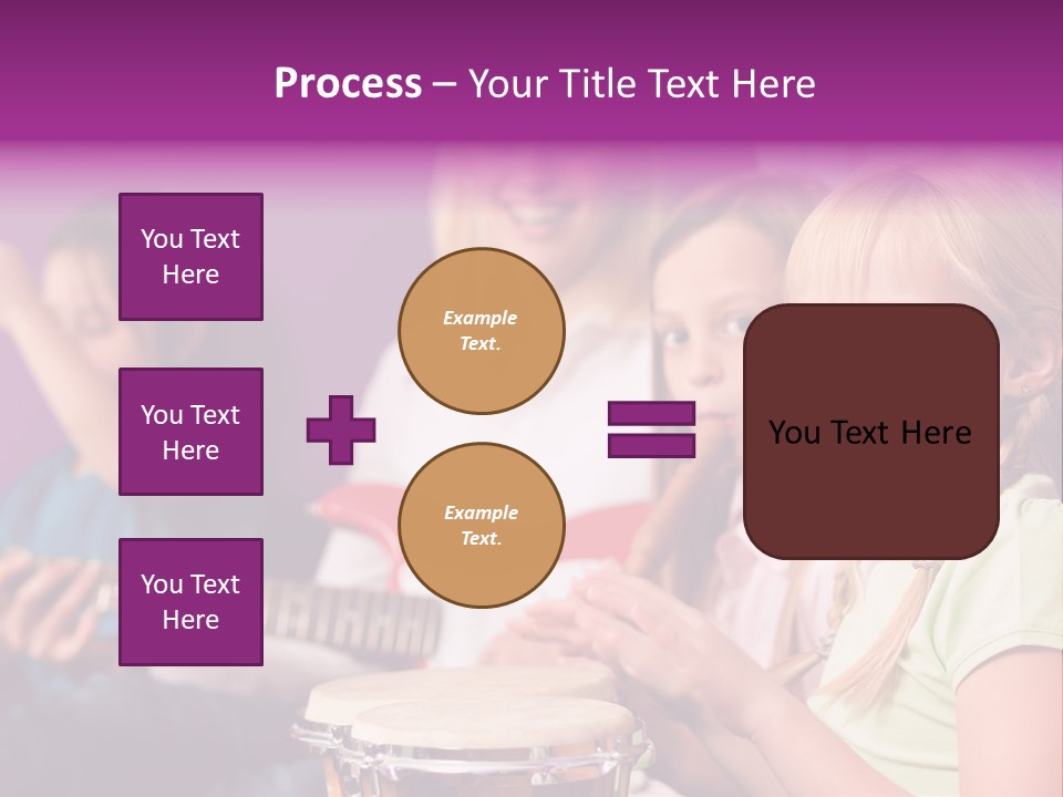 A Group Of Young Children Sitting Next To Each Other PowerPoint Template