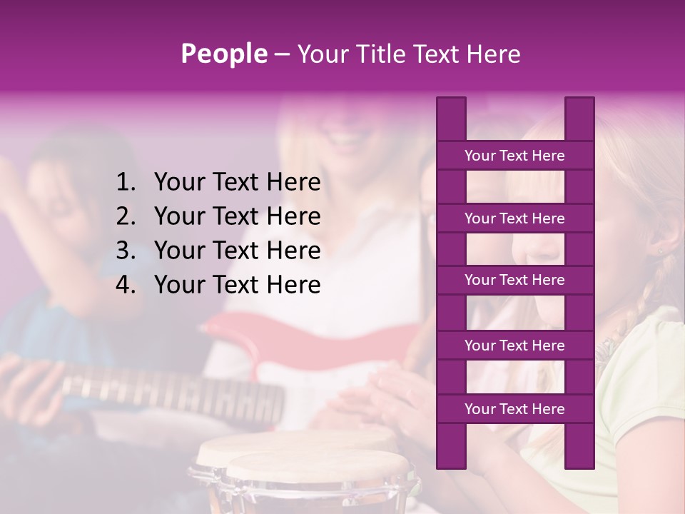 A Group Of Young Children Sitting Next To Each Other PowerPoint Template