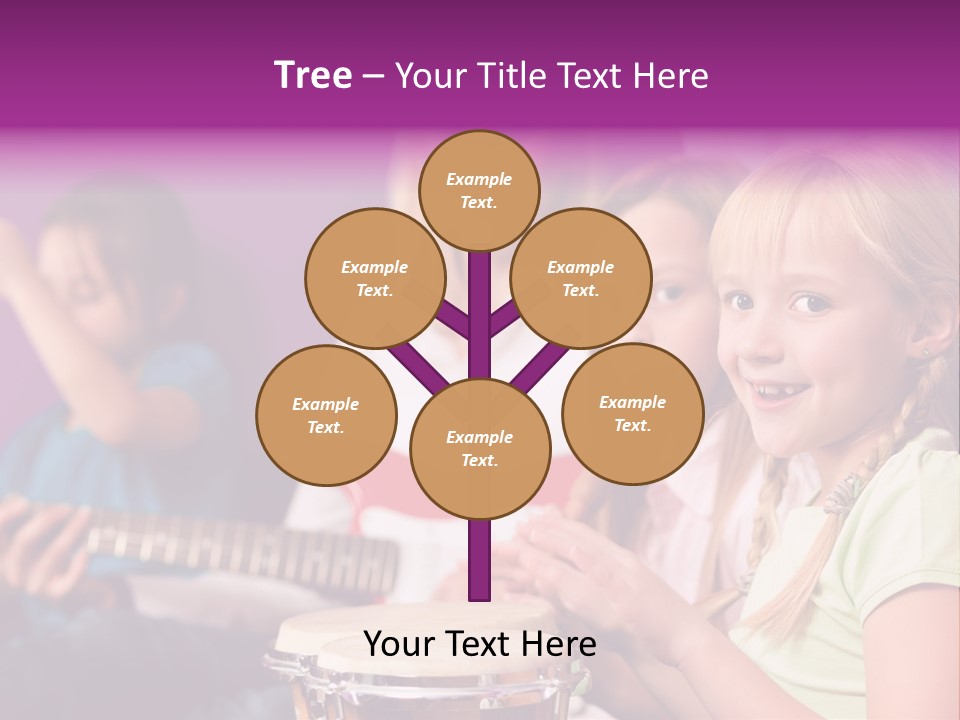 A Group Of Young Children Sitting Next To Each Other PowerPoint Template