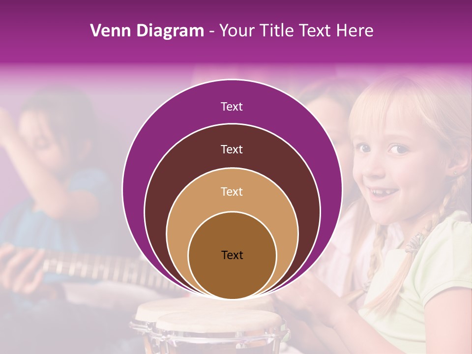 A Group Of Young Children Sitting Next To Each Other PowerPoint Template