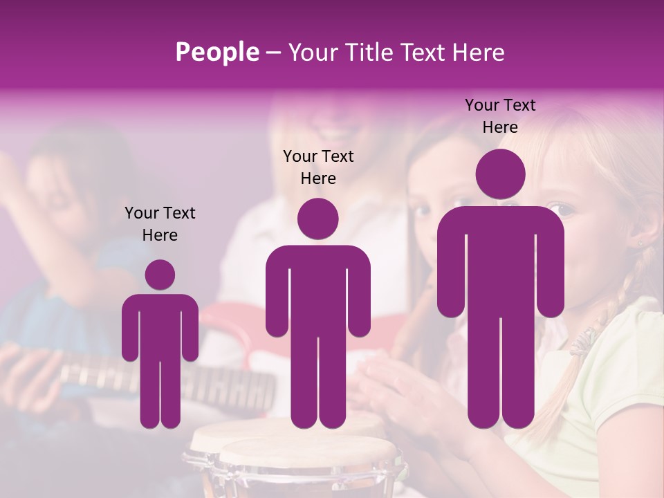 A Group Of Young Children Sitting Next To Each Other PowerPoint Template