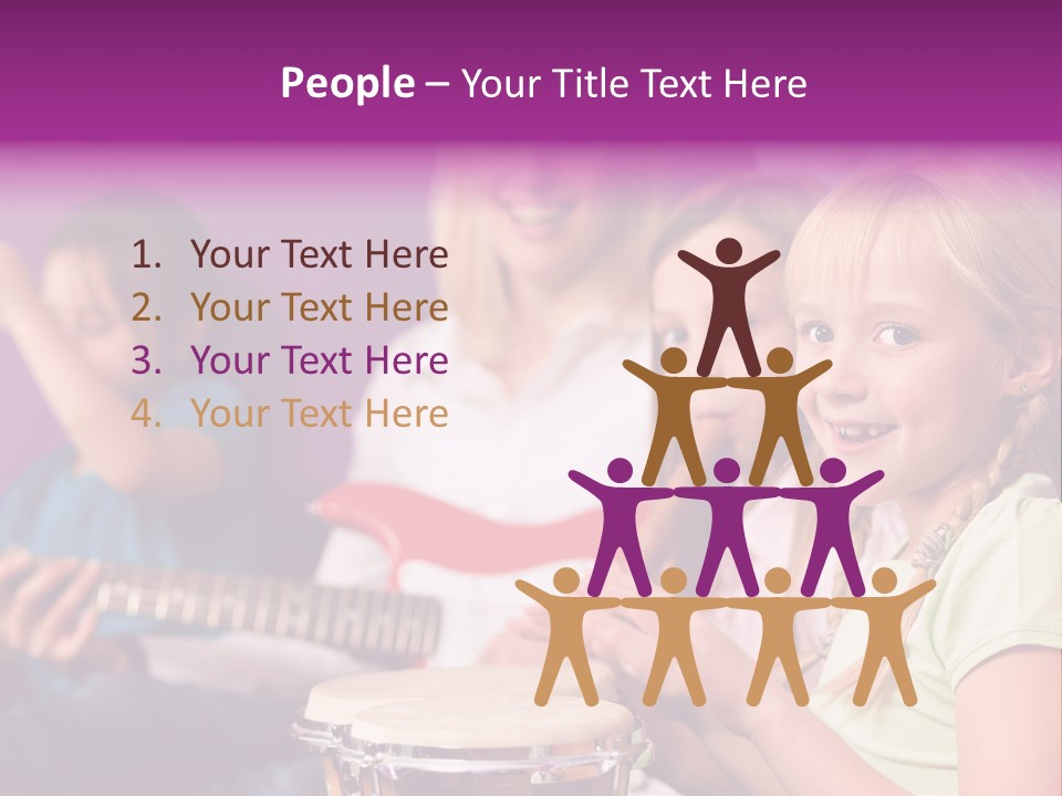 A Group Of Young Children Sitting Next To Each Other PowerPoint Template