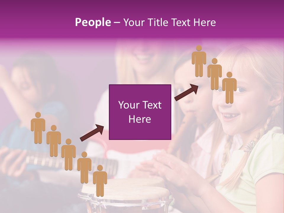 A Group Of Young Children Sitting Next To Each Other PowerPoint Template