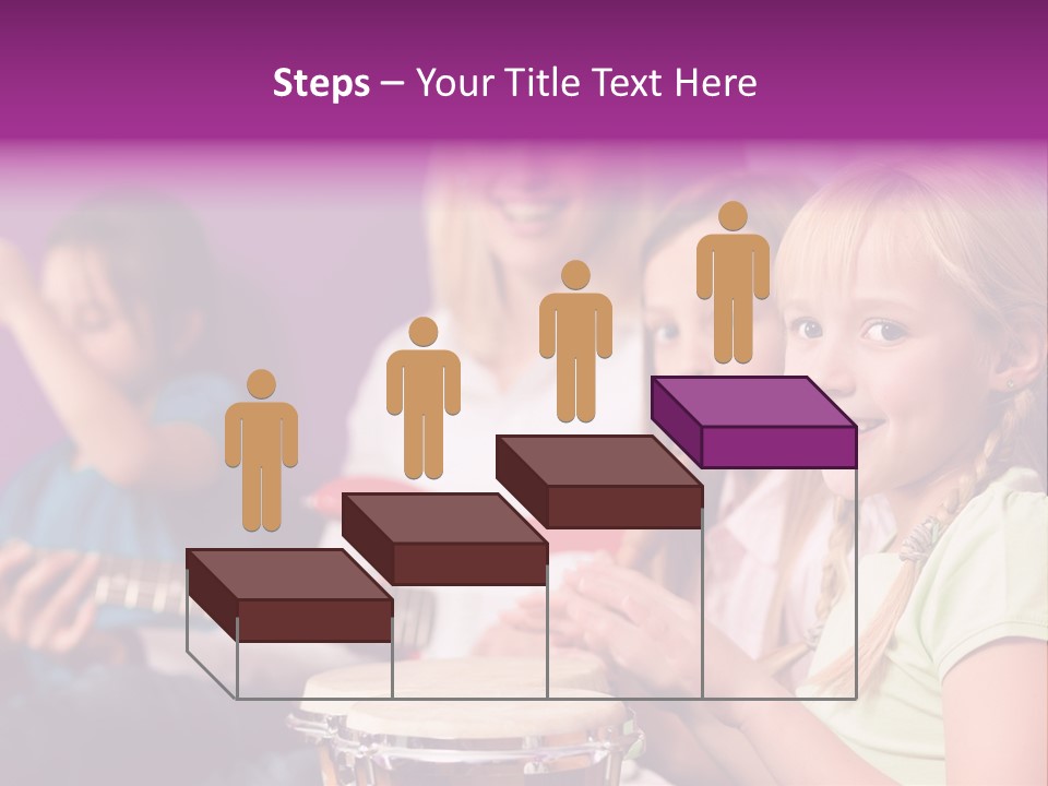 A Group Of Young Children Sitting Next To Each Other PowerPoint Template