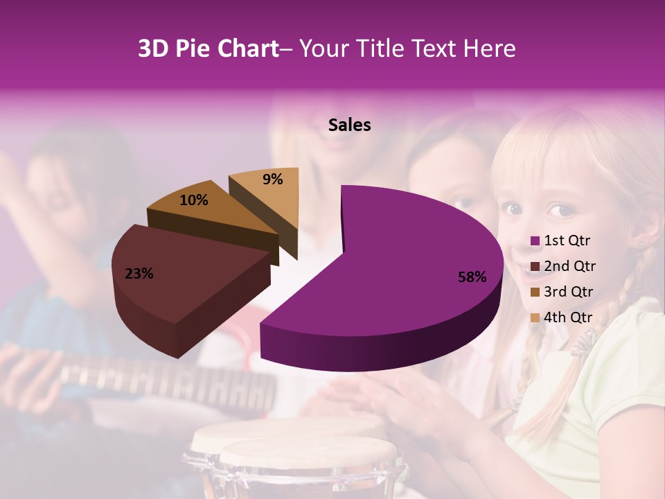 A Group Of Young Children Sitting Next To Each Other PowerPoint Template