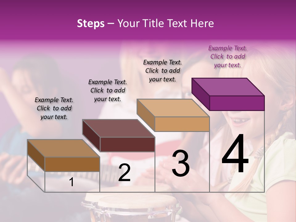 A Group Of Young Children Sitting Next To Each Other PowerPoint Template