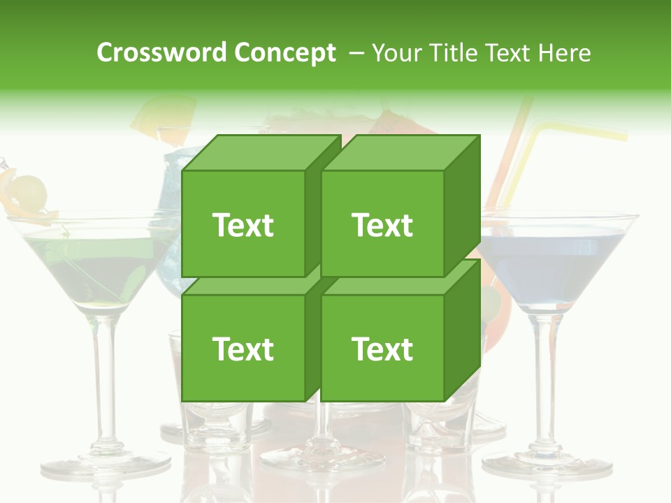 A Group Of Glasses Filled With Different Colored Drinks PowerPoint Template