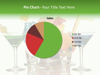 A Group Of Glasses Filled With Different Colored Drinks PowerPoint Template