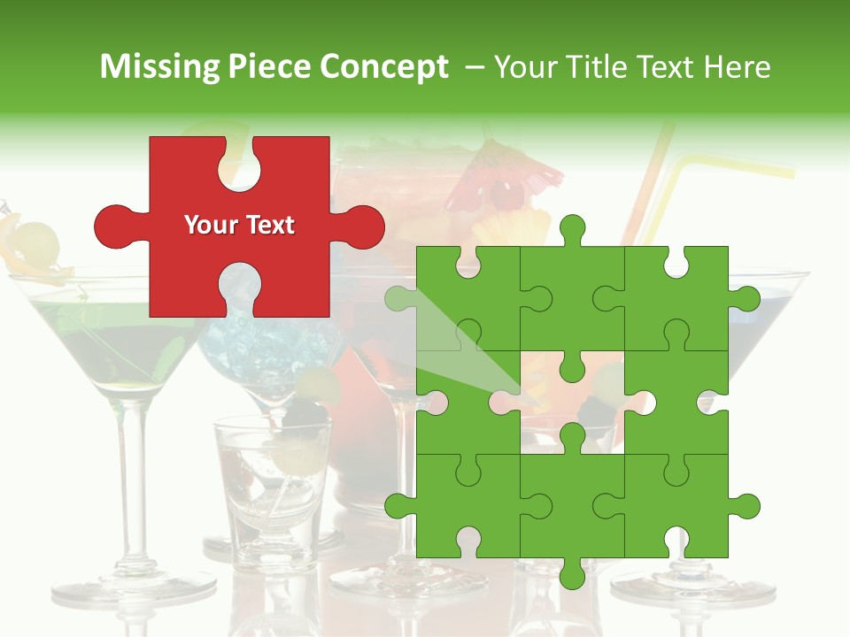 A Group Of Glasses Filled With Different Colored Drinks PowerPoint Template