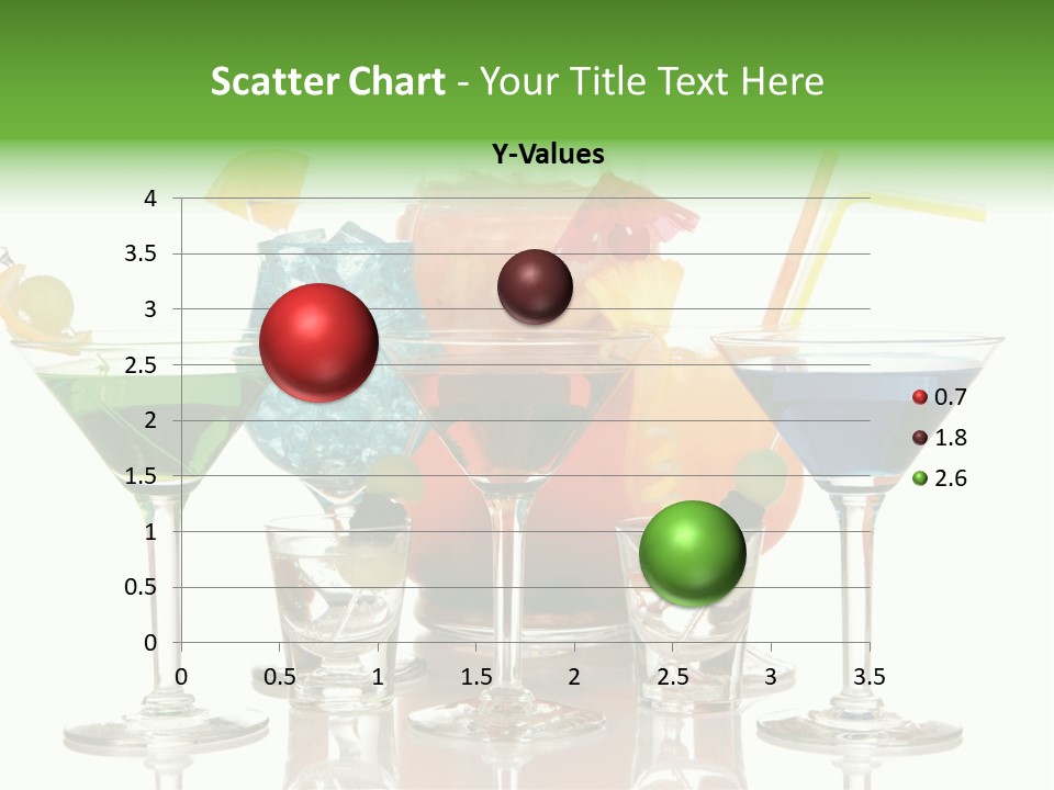 A Group Of Glasses Filled With Different Colored Drinks PowerPoint Template