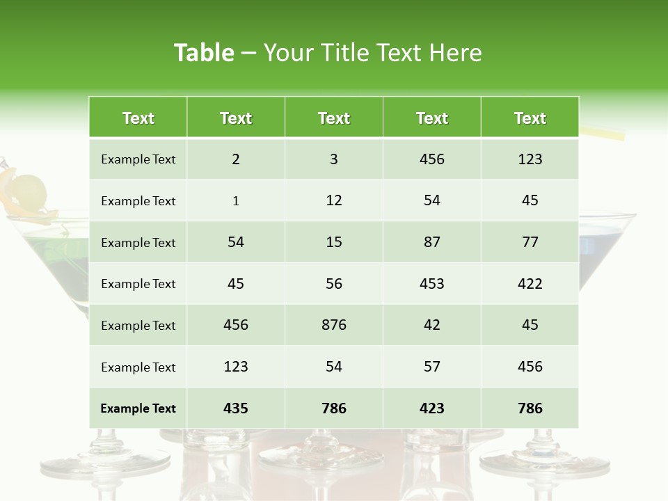 A Group Of Glasses Filled With Different Colored Drinks PowerPoint Template