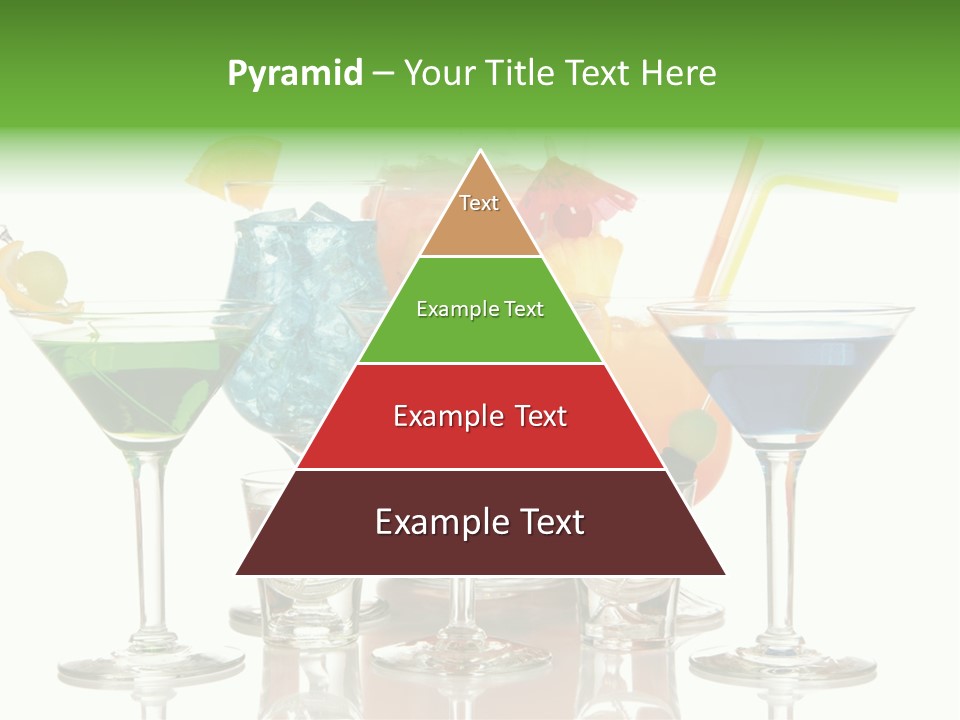 A Group Of Glasses Filled With Different Colored Drinks PowerPoint Template