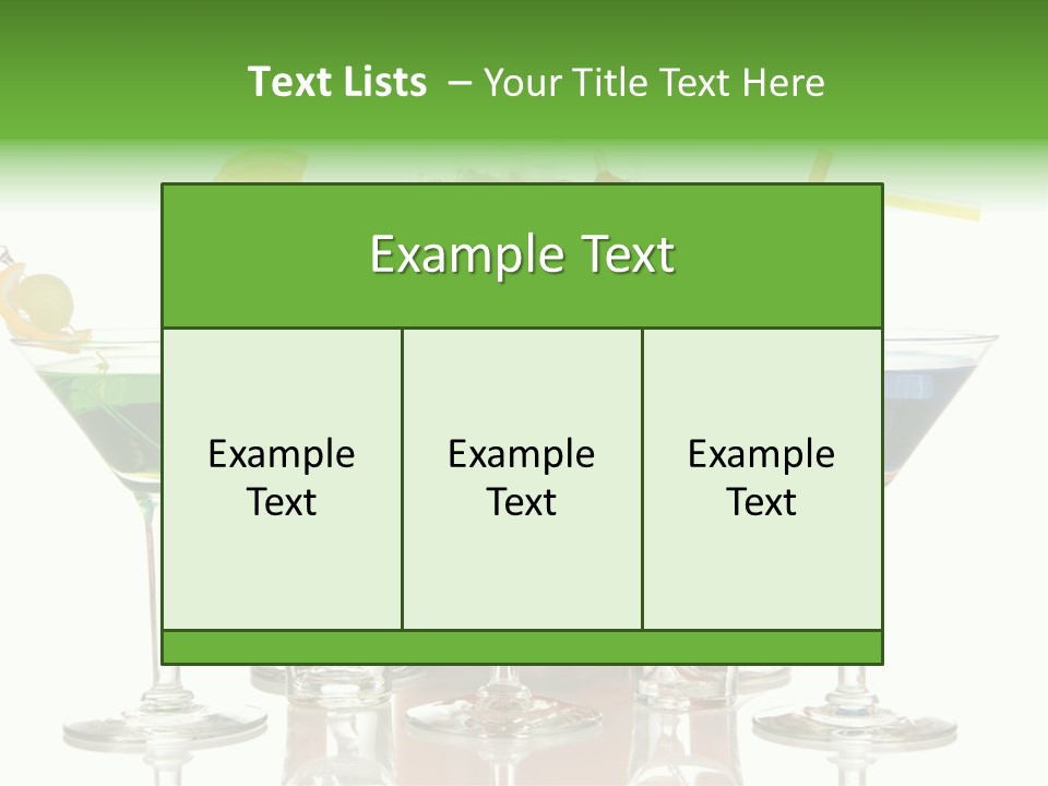A Group Of Glasses Filled With Different Colored Drinks PowerPoint Template