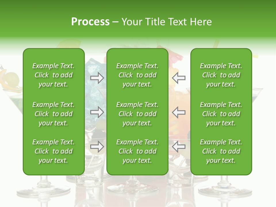 A Group Of Glasses Filled With Different Colored Drinks PowerPoint Template