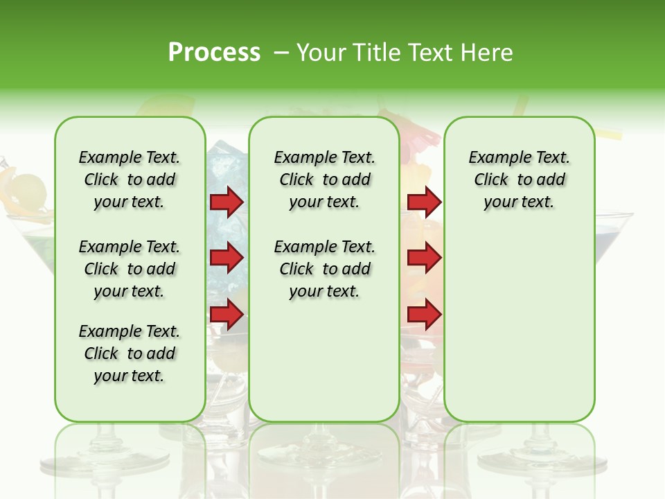 A Group Of Glasses Filled With Different Colored Drinks PowerPoint Template