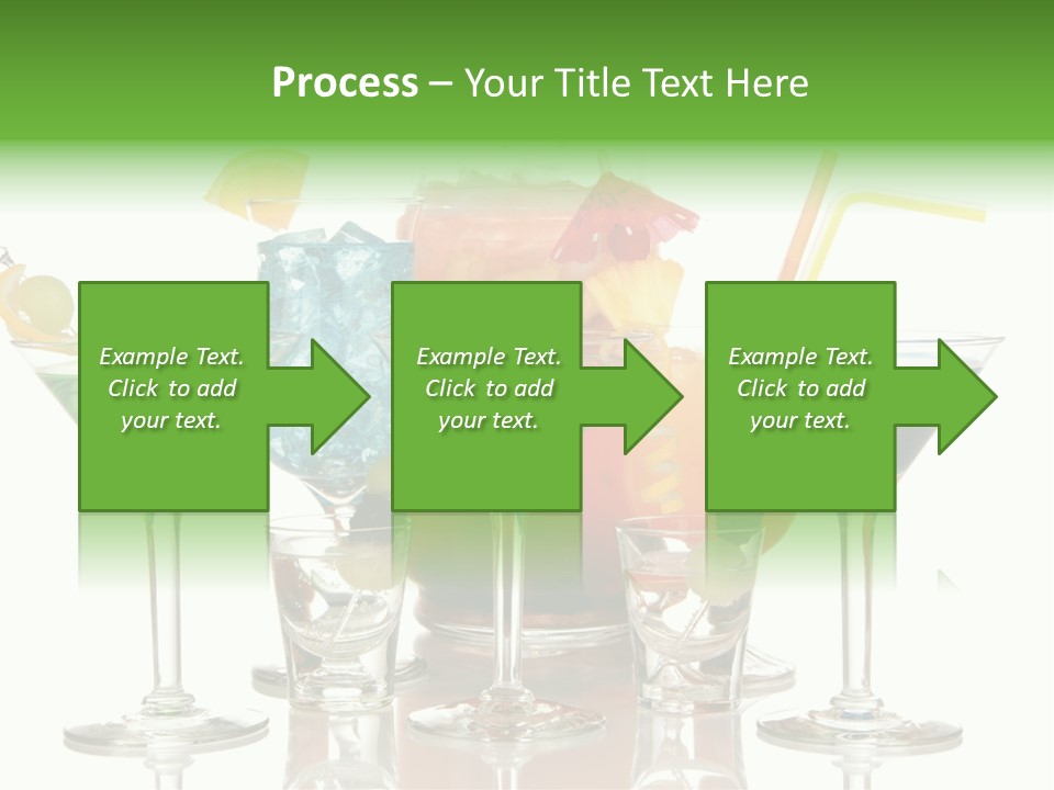 A Group Of Glasses Filled With Different Colored Drinks PowerPoint Template