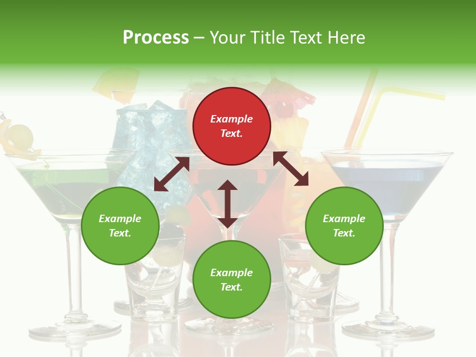 A Group Of Glasses Filled With Different Colored Drinks PowerPoint Template