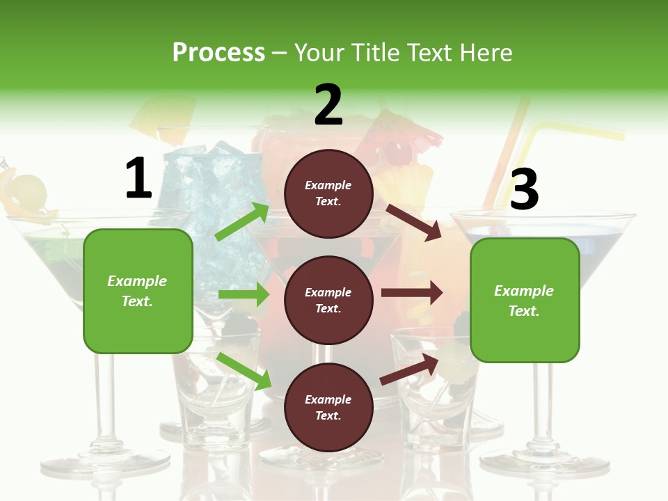 A Group Of Glasses Filled With Different Colored Drinks PowerPoint Template