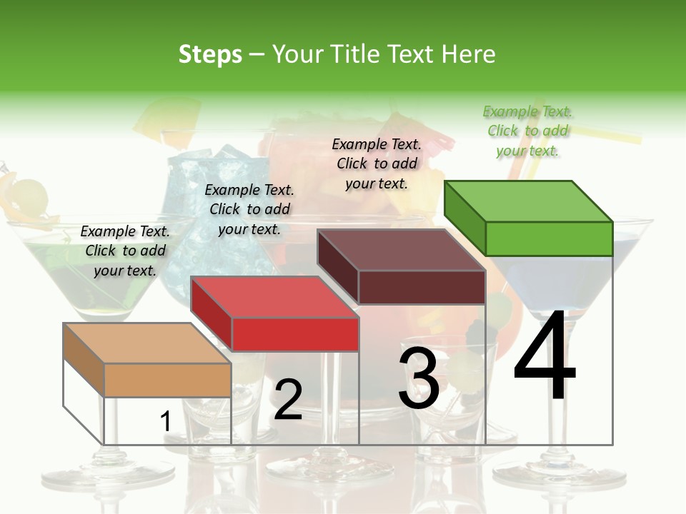 A Group Of Glasses Filled With Different Colored Drinks PowerPoint Template
