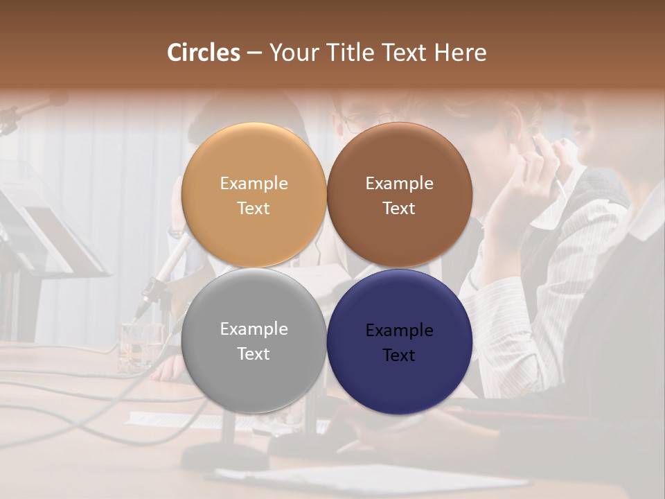 Row Smiling Speaking PowerPoint Template