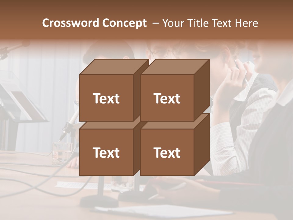 Row Smiling Speaking PowerPoint Template