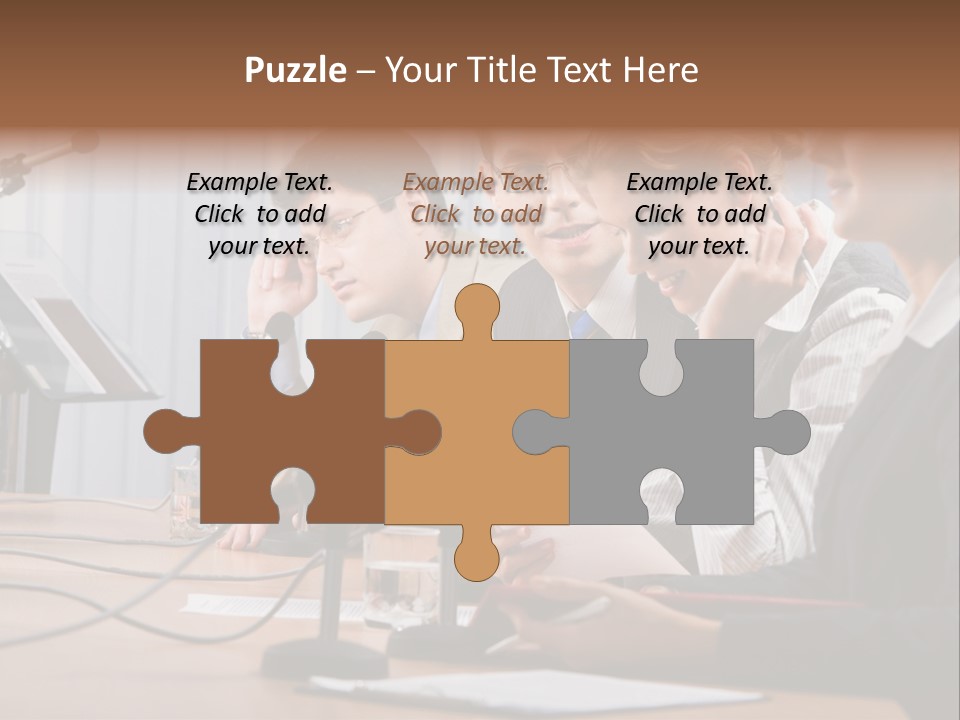 Row Smiling Speaking PowerPoint Template