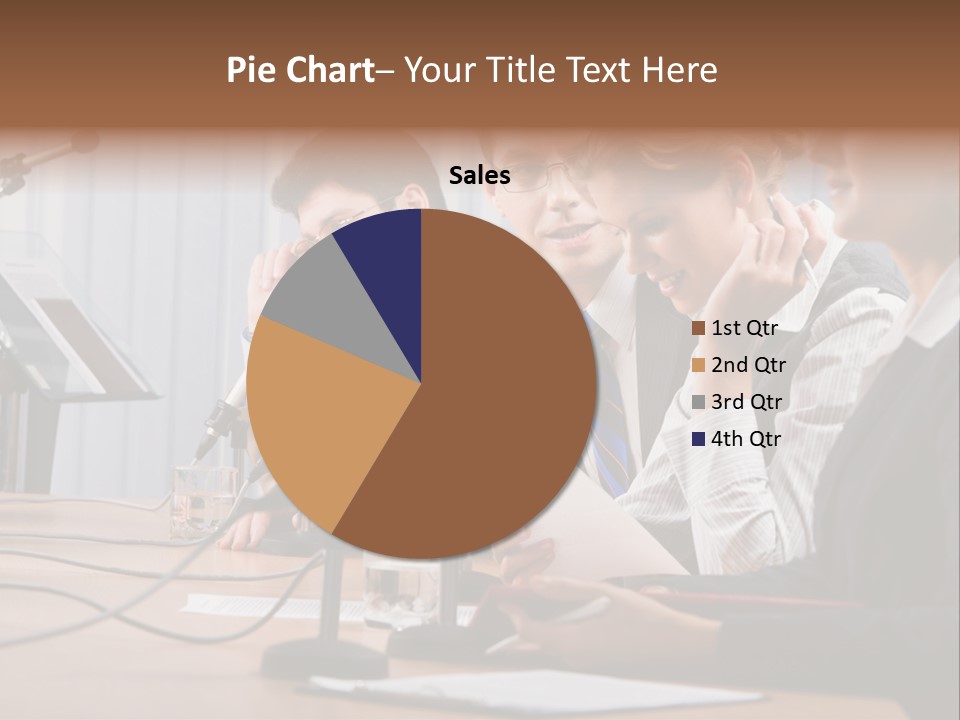 Row Smiling Speaking PowerPoint Template